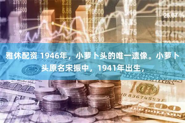 雅休配资 1946年，小萝卜头的唯一遗像。小萝卜头原名宋振中，1941年出生，