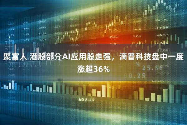 聚富人 港股部分AI应用股走强，滴普科技盘中一度涨超36%